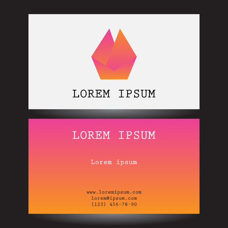 Business card with triangle shape.のイラスト素材