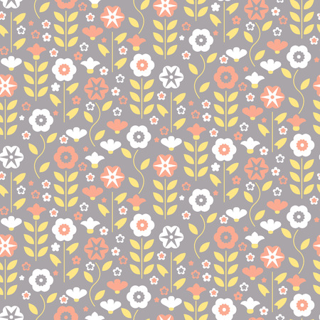 Seamless pattern with beautiful gentle bindweeds. It can be used for greeting cards, birthday cards, wedding inwitations, wallpapers, textile, etc. Vector illustrationのイラスト素材