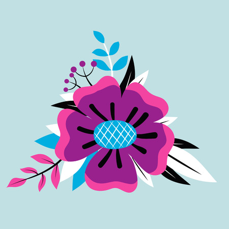Beautiful flowers. Vector illustrationのイラスト素材