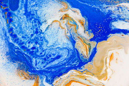 beautiful abstract background. Color mixed acrylic paints. Abstract ocean- ART. natural luxury. Stones like marble contain all the history and secrets of the Earth.の写真素材