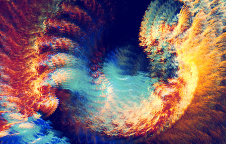 Abstract fractal patterns and shapes. infinite universe.の写真素材