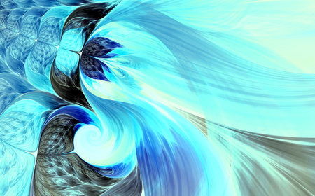 Abstract fractal patterns and shapes. Dynamic flowing natural forms. flowers and spirals. Mysterious psychedelic relaxation pattern.の写真素材