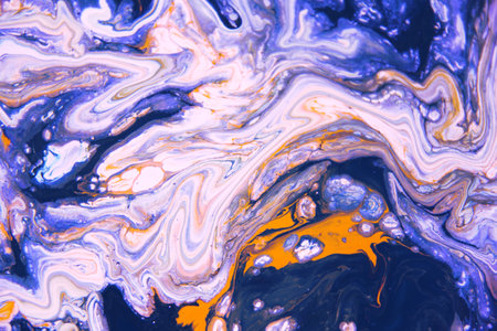 beautiful abstract background. Color mixed acrylic paints. Abstract ocean- ART. natural luxury. Stones like marble contain all the history and secrets of the Earth.の写真素材