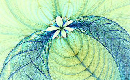 Abstract fractal patterns and shapes. Dynamic flowing natural forms. flowers and spirals. Mysterious psychedelic relaxation pattern.の写真素材