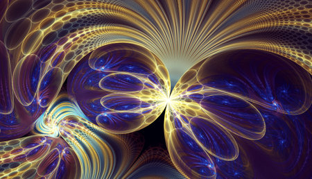 Abstract fractal patterns and shapes. Dynamic flowing natural forms. flowers and spirals. Mysterious...