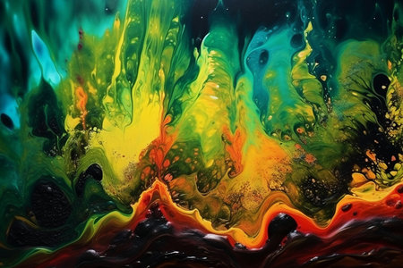 beautiful abstract background. Color mixed acrylic paints. Abstract ocean- ART. natural luxury. Stones like marble contain all the history and secrets of the Earth. wall art. Generative AI.の素材