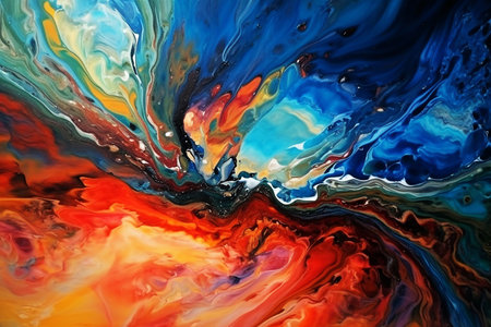 beautiful abstract background. Color mixed acrylic paints. Abstract ocean- ART. natural luxury. Stones like marble contain all the history and secrets of the Earth. wall art. Generative AI.の素材