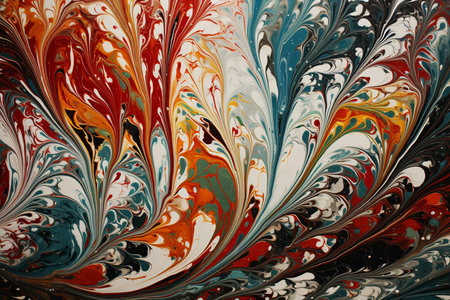 beautiful abstract background. Color mixed acrylic paints. Abstract ocean- ART. natural luxury. Stones like marble contain all the history and secrets of the Earth. Wall art. Generative AI.の素材