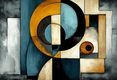 abstract painting. painting in the interior. A modern poster. Generative AIの素材