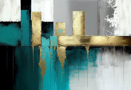 abstract painting. painting in the interior. A modern poster. Generative AIの素材