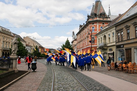 Kosice Slovakia - May 08 2016: The costumed feast.のeditorial素材