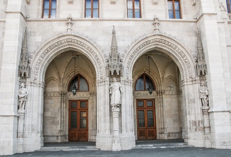 The Parliament building in Budapest, Hungary. Architectural detailsの写真素材