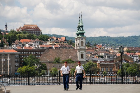 Budapest, Hungary. Beautiful Danube embankment in the summerのeditorial素材