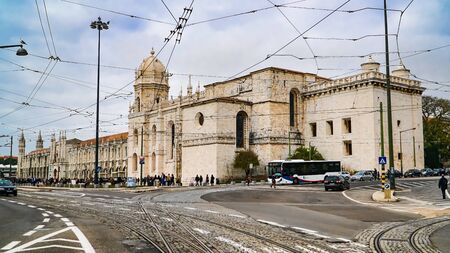 LISBON, circa 2017: Jeronimos Monastery or Hieronymites Monastery. Lisbon is continental Europes...