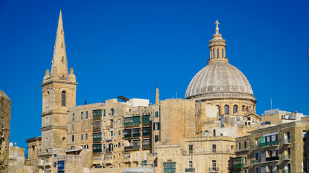 View of Valletta. Valletta - Italian word for Small valley is the capital city of Maltaの写真素材