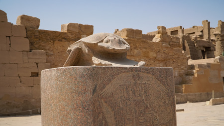 Karnak Temple in Luxor, Egypt. The Karnak Temple Complex, commonly known as Karnak, comprises a vast...