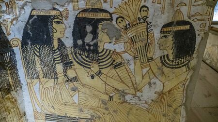 Luxor, Egypt: Deir el-Medina, is an ancient Egyptian village which was home to the artisans who worked on the tombs in the Valley of the Kings during the 18th to 20th dynasties of the New Kingdom of Egyptの写真素材