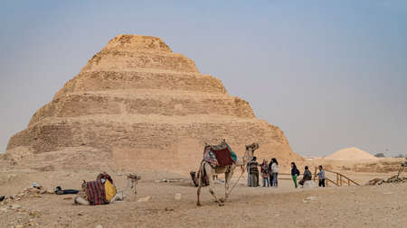 Cairo, Egypt - January 2020: The Pyramid of Djoser or Djeser and Zoser, or Step Pyramid is an...