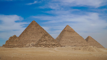 The Great Pyramids In Giza , Cairo, Egyptの写真素材