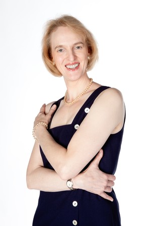 A businesswoman in a dark skirtの写真素材