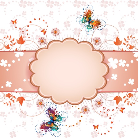 Banner design for springtime card のイラスト素材