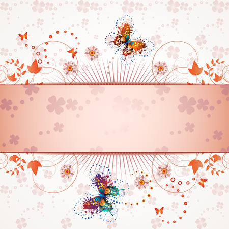 Banner design for springtime card のイラスト素材