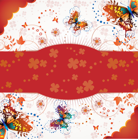 Banner design for springtime card のイラスト素材