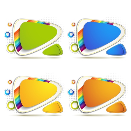 Colored backgrounds with rainbow on white のイラスト素材