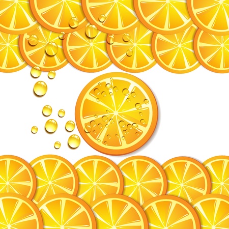 Background with orange sliceのイラスト素材