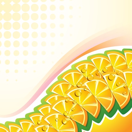 Background with orange sliceのイラスト素材