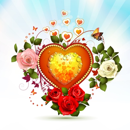 Valentine s day cardのイラスト素材