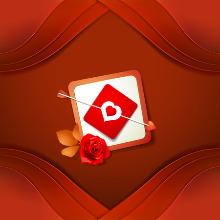 Valentine s day card with flowers and heartsのイラスト素材