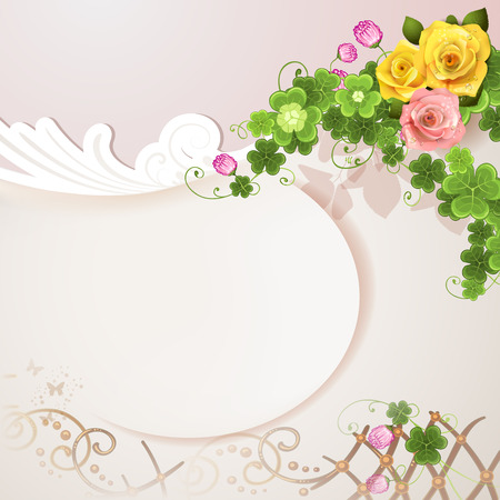 Background with rosesのイラスト素材