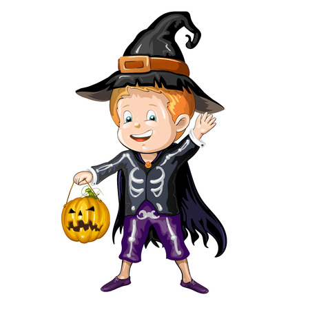 Boy in Halloween costumeのイラスト素材