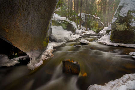 Kyjov valley in National park Czech Switzerlandの写真素材