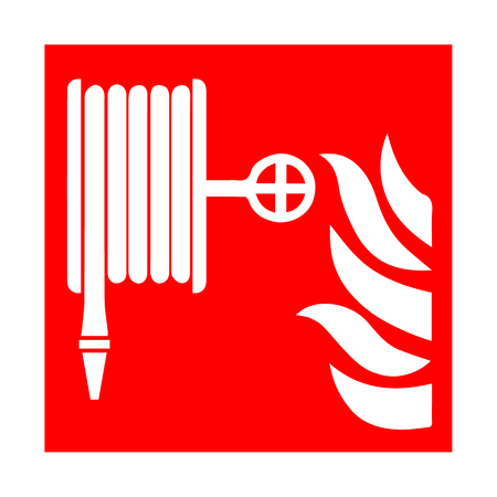 Vector fire emergency icons. Signs of evacuations. Fire hydrantのイラスト素材