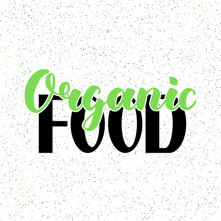 Vector illustration, food design. Lettering for restaurant, cafe menu. Elements for labels, logos, badges, stickers or icons. Calligraphic and typographic collection. Natural, organic, fresh food.のイラスト素材