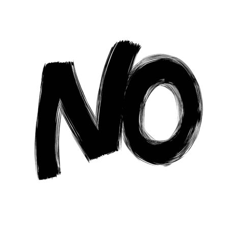 No calligraphy of word. Icon isolated on white. Yes hand-drawn lettering textured text. Vector illustration for web, print, stickers, buttonsのイラスト素材