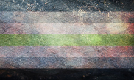 flag of Agender pride with fabric texture. equality concept. grunge retro plain background. Top view.の写真素材