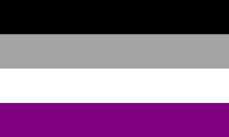 Top view of flag of Asexual Pride  , no flagpole. Plane design, layout. Flag background. Freedom and love concept. Pride month. activism, community and freedom.の写真素材