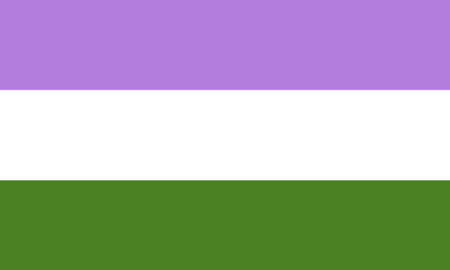Top view of flag of Genderqueer Pride, no flagpole. Plane design, layout. Flag background. Freedom and love concept. Pride month. activism, community and freedom.の写真素材