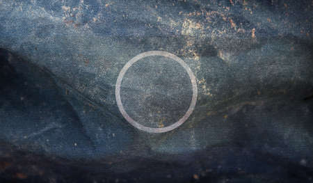 Top view of retro Vocivian gender flag with grunge texture, no flagpole. Plane design, layout. Flag background.の写真素材