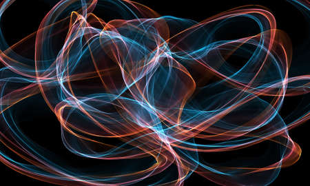 Colorful  Abstract smoke lines wallpaper, Shapes created with lines in the space. Creative neon...
