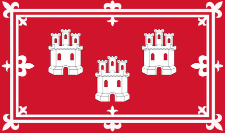 Top view of flag of Aberdeen . flag of united kingdom of great Britain, England. no flagpole, Plane design, layout. Flag backgroundの写真素材