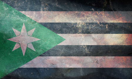 Top view of retro flag of Nenthead village . grunge flag of united kingdom of great Britain, England. no flagpole, Plane design, layout. Flag backgroundの写真素材