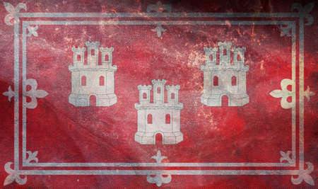 Top view of retro flag of Aberdeen . grunge flag of united kingdom of great Britain, England. no flagpole, Plane design, layout. Flag backgroundの写真素材