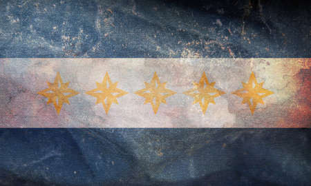 Top view of retro flag of Wheeling, West Virginia, untied states of America with grunge texture. USA...