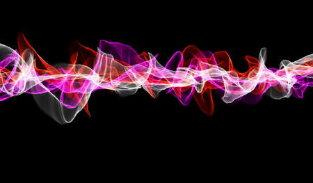 Abstract glowing lines background. Wavy form neon line structure. sound wave rhythm, pulse...