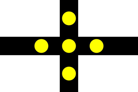 Top view of flag  Tourcoing, France. French patriot and travel concept. no flagpole. Plane design, layout. Flag backgroundの写真素材