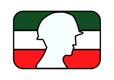 Top view of flag Mexican Army, Mexico. United Mexican States patriot and travel concept. no...